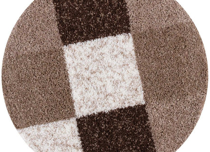 Myshaggy Geometric Brown Rug