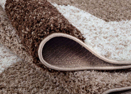 Myshaggy Geometric Brown Rug