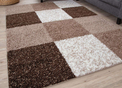 Myshaggy Geometric Brown Rug