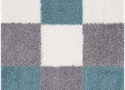 Myshaggy Geometric Duck Egg Blue Rug