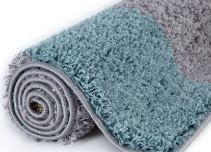 Myshaggy Geometric Duck Egg Blue Rug