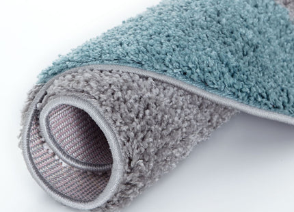 Myshaggy Geometric Duck Egg Blue Rug