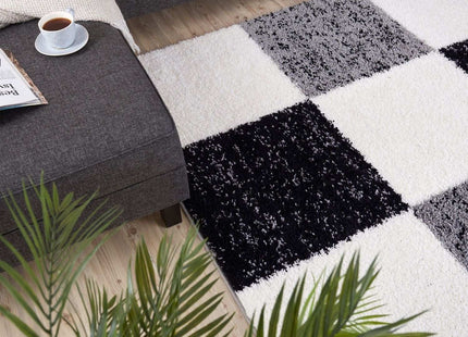 Myshaggy Geometric Grey Rug