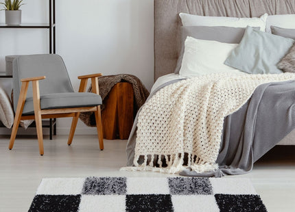 Myshaggy Geometric Grey Rug