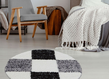 Myshaggy Geometric Grey Rug