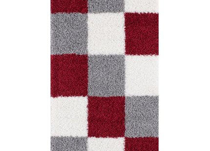 Myshaggy Geometric Red Rug
