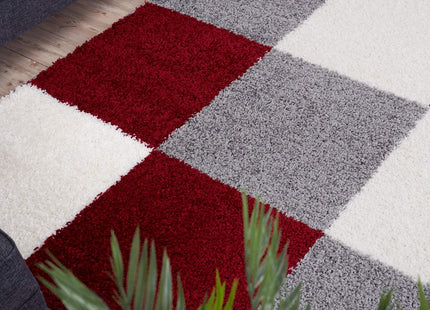 Myshaggy Geometric Red Rug