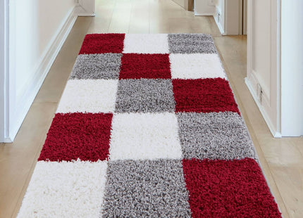 Myshaggy Geometric Red Rug