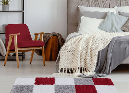 Myshaggy Geometric Red Rug