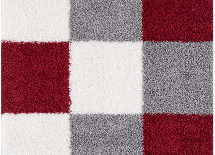 Myshaggy Geometric Red Rug