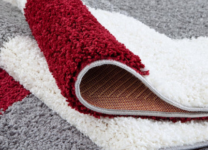 Myshaggy Geometric Red Rug