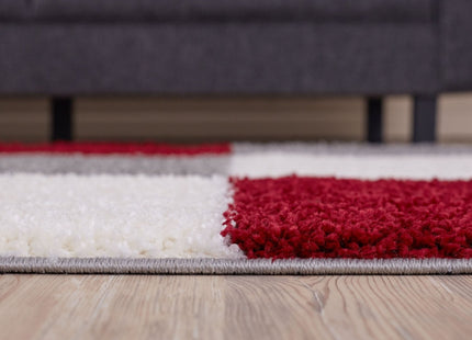 Myshaggy Geometric Red Rug