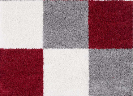 Myshaggy Geometric Red Rug