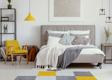 Myshaggy Geometric Yellow Rug