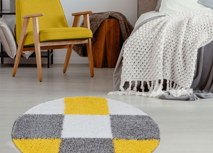 Myshaggy Geometric Yellow Rug
