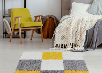 Myshaggy Geometric Yellow Rug