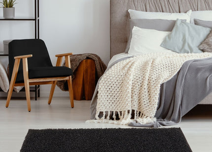 Myshaggy Solid Black Rug