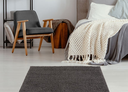 Myshaggy Solid Dark Grey Rug