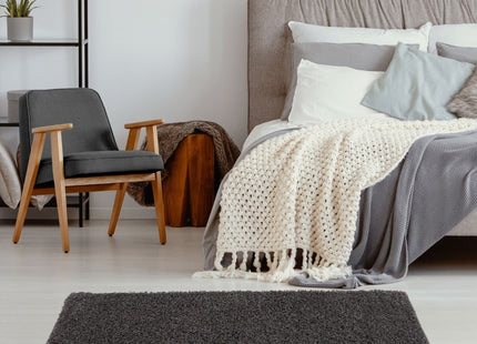 Myshaggy Solid Dark Grey Rug