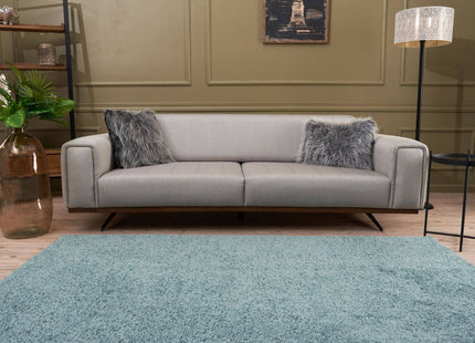 Myshaggy Solid Duck Egg Blue Rug