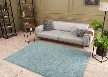 Myshaggy Solid Duck Egg Blue Rug