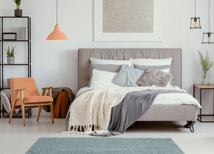 Myshaggy Solid Duck Egg Blue Rug