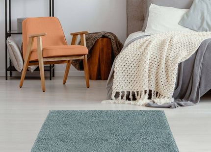 Myshaggy Solid Duck Egg Blue Rug
