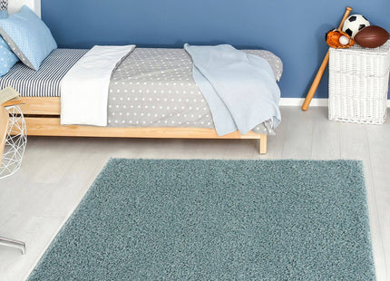 Myshaggy Solid Duck Egg Blue Rug