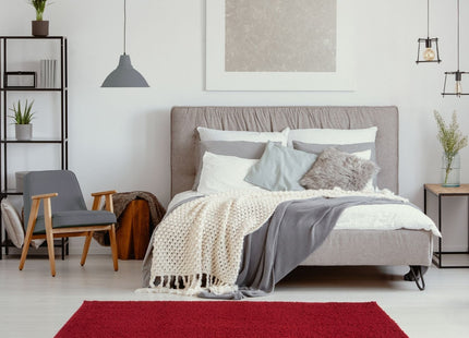 Myshaggy Solid Red Rug