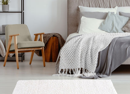 Myshaggy Solid White Rug