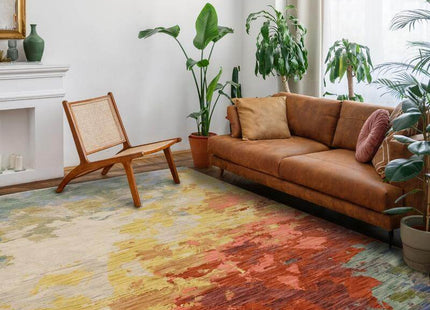 Nomad Abstract Wool-Blend Rug – Multicolour