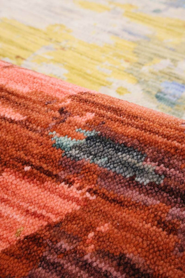 Nomad Abstract Wool-Blend Rug – Multicolour