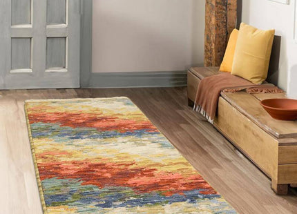 Nomad Abstract Wool-Blend Rug – Multicolour