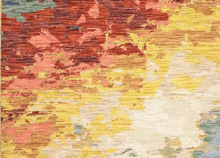 Nomad Abstract Wool-Blend Rug – Multicolour