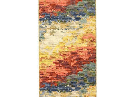 Nomad Abstract Wool-Blend Rug – Multicolour
