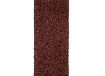 Washable Ox Red Shaggy Rug