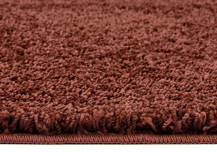 Washable Ox Red Shaggy Rug