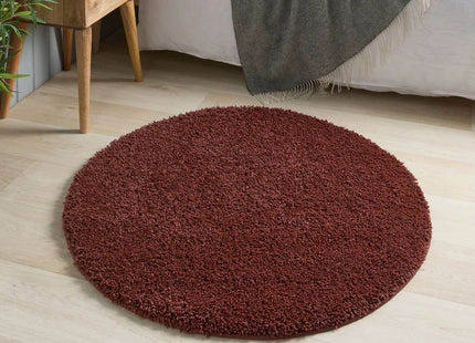 Washable Ox Red Shaggy Rug