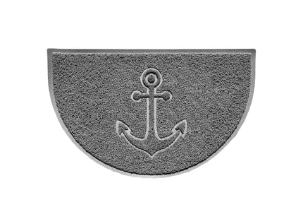 Anchor Embossed Halfmoon Spaghetti Indoor/Outdoor Doormat