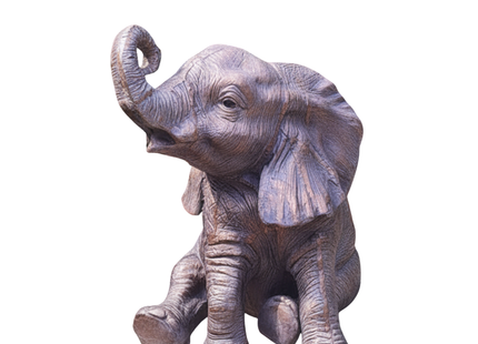 Baby Elephant Garden Sculpture – 120cm, Antique Bronze