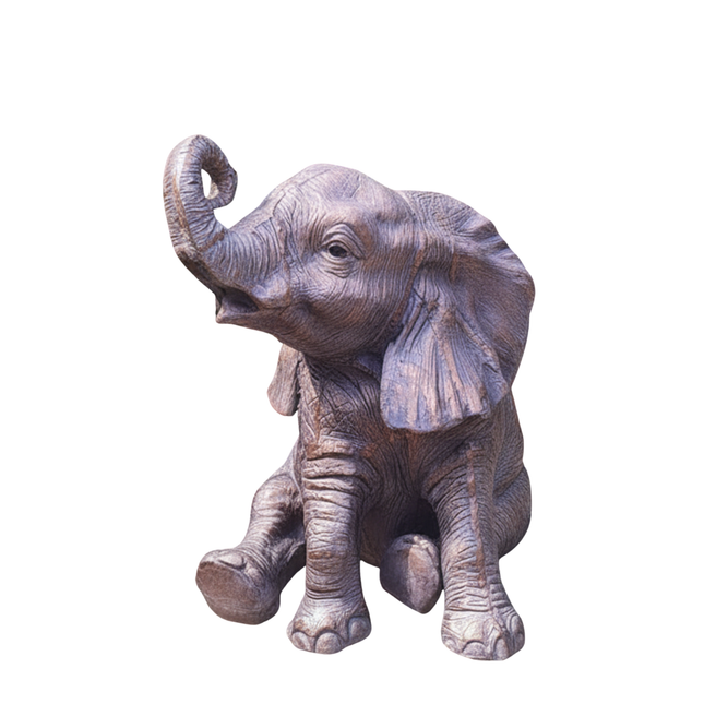Baby Elephant Garden Sculpture – 120cm, Antique Bronze