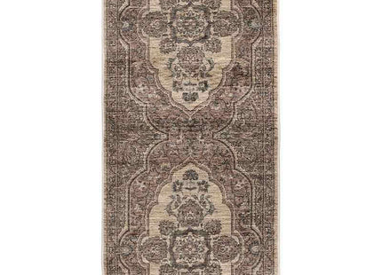 Raja Medallion Vintage Rug – Brown Heritage Elegance