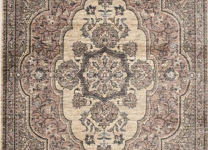 Raja Medallion Vintage Rug – Brown Heritage Elegance