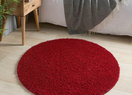 Washable Red Shaggy Rug