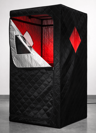 KOVE Portable Infrared Sauna Tent – Indoor 1 Person Far Infrared Sauna with Carbon Heating & Red Light