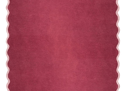 Scalloped Elsie Coral/Lilac Wool Rug