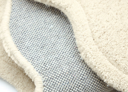 Scalloped Elsie Cream Wool Rug