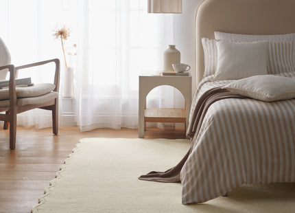 Scalloped Elsie Cream Wool Rug
