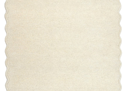 Scalloped Elsie Cream Wool Rug