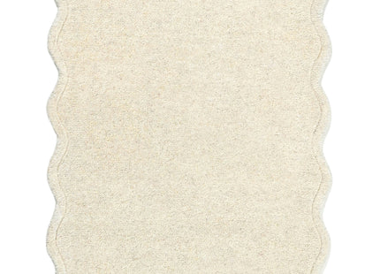 Scalloped Elsie Cream Wool Rug